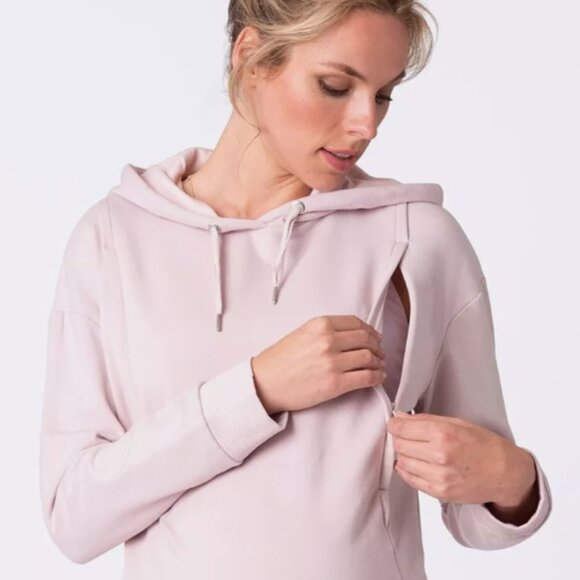 Seraphine Perdita Soft Hoodie with Nursing Zips Maternity & Nursing Black L 5435 - Picture 1 of 5